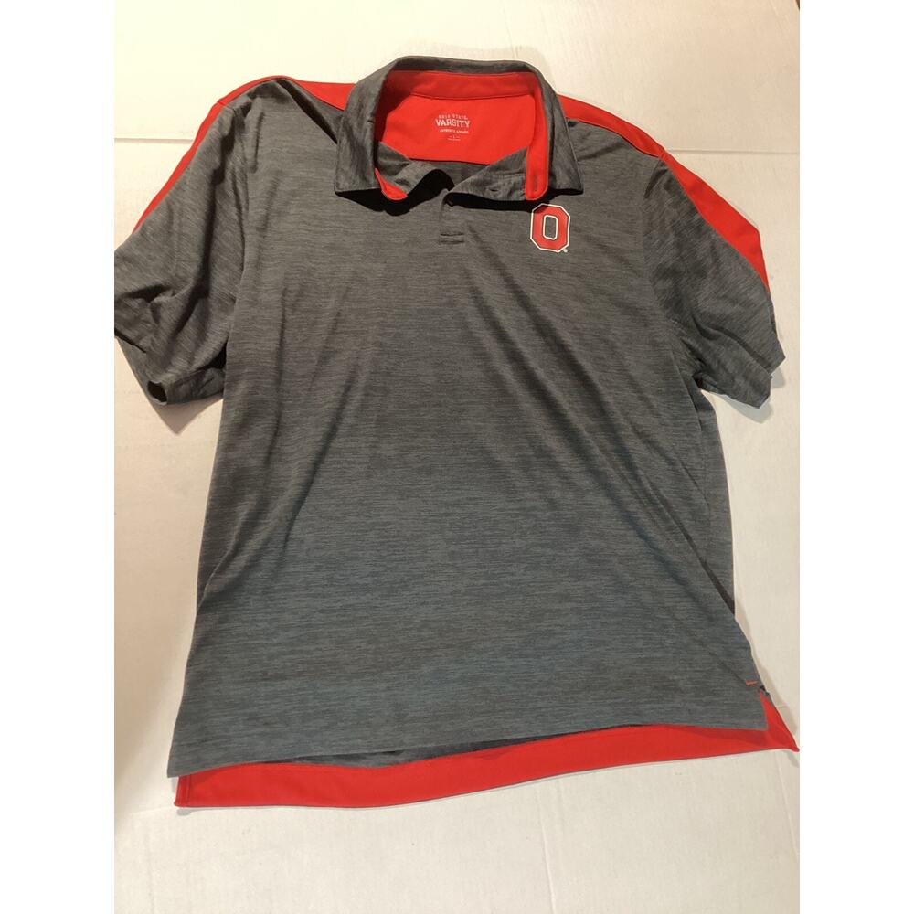Ohio State Buckeyes Polo Shirt Adult L Sports OSU Football Mens Red